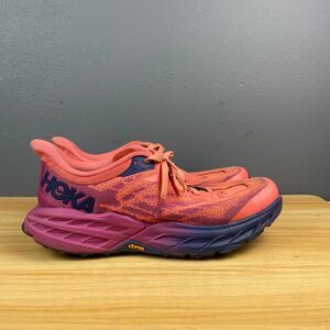 HOKA One One Speedgoat 5 Trail Running Shoes Womens Size US 9B Pink 1123158 FFCM